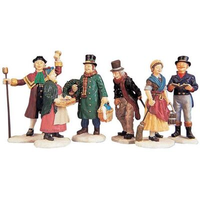 Lemax Set Personaggi del Villaggio - 6 Figurine - Stile Vittoriano Lemax Set Personaggi del Villaggio - 6 Figurine - Stile Vittoriano