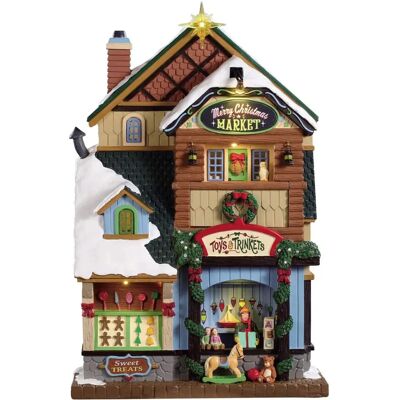 Lemax Mercado Navideño Feliz - Edificios Iluminados Lemax Mercado Navideño Feliz - Edificios Iluminados
