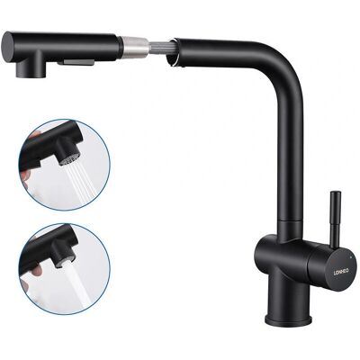 Grifo de Cocina Lonheo Acero Inoxidable con Ducha Extraíble - 360 Giratorio, 2 Modos Grifo de Cocina Lonheo Acero Inoxidable con Ducha Extraíble - 360 Giratorio, 2 Modos