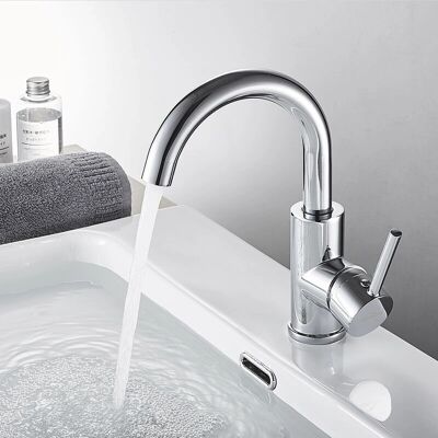 Auralum Max Rubinetto Bagno Cromato 360° Girevole - Design Classico Lavabo Auralum Max Rubinetto Bagno Cromato 360° Girevole - Design Classico Lavabo