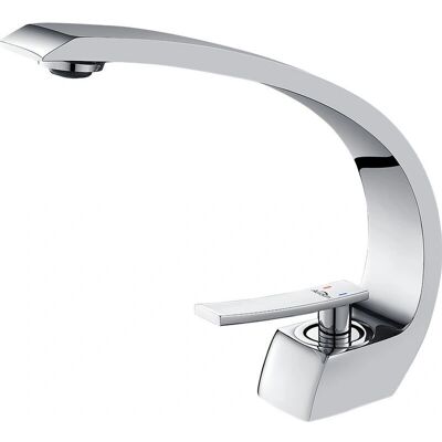 AURALUM Grifo de lavabo monomando cromado - Diseño moderno AURALUM Grifo de lavabo monomando cromado - Diseño moderno