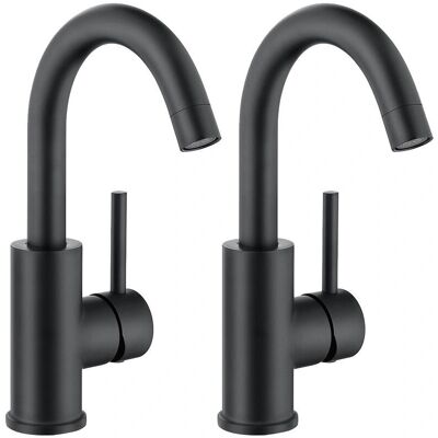 AURALUM 2X Grifo de Lavabo Giratorio 360° - Mezclador de Baño AURALUM 2X Grifo de Lavabo Giratorio 360° - Mezclador de Baño