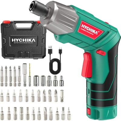 HYCHIKA Tournevis électrique 6N·m - Avec lampe LED et 35 accessoires - Publicité HYCHIKA Tournevis électrique 6N·m - Avec lampe LED et 35 accessoires - Publicité