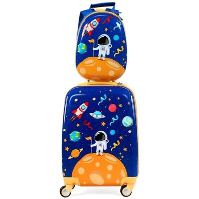 Costway Kindergepäck Astronaut Blau Set Costway Kindergepäck Astronaut Blau Set