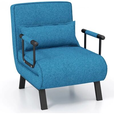 Costway - 4-in-1 Sleeper Chair - Blau - Sofa Chair Costway - 4-in-1 Sleeper Chair - Blau - Sofa Chair