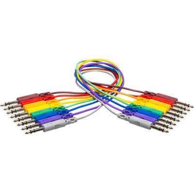 Hosa CSS890 Câble de patch - Stereo Tele - Pack de 8 Hosa CSS890 Câble de patch - Stereo Tele - Pack de 8