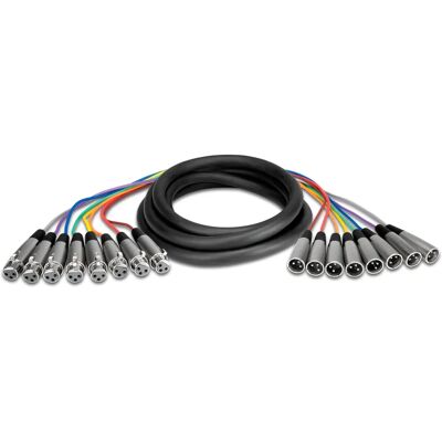 Cavo audio Hosa XLR-803 - 3m - 8 XLR Multicolore Cavo audio Hosa XLR-803 - 3m - 8 XLR Multicolore