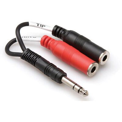 Cavo audio Hosa Technology 1/4" TRS a 1/4" TSF - Nero, Rosso Cavo audio Hosa Technology 1/4" TRS a 1/4" TSF - Nero, Rosso
