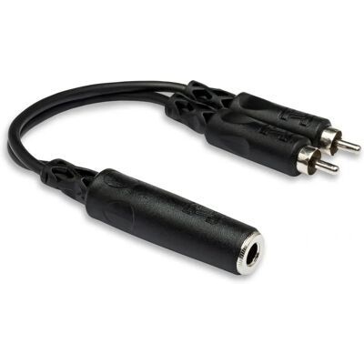 Hosa Technology Hosa Y Cable 1/4 en TSF a Doble RCA - Cable de audio Hosa Technology Hosa Y Cable 1/4 en TSF a Doble RCA - Cable de audio