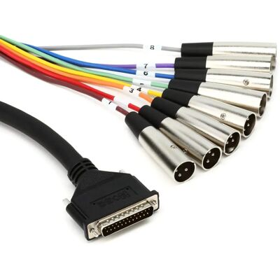 Hosa DTM-807 Câble multicore 8-fach XLR-M DB25 7m - Câble audio Hosa DTM-807 Câble multicore 8-fach XLR-M DB25 7m - Câble audio