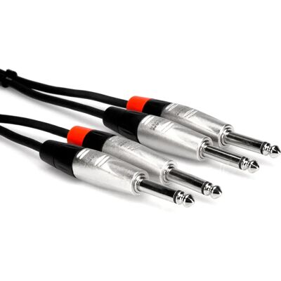 Cable de audio Hosa Technology HPP-005X2 1,5m - TS Negro Cable de audio Hosa Technology HPP-005X2 1,5m - TS Negro