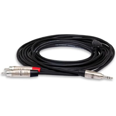 Hosa Hmr-010Y - 3,5mm TRS - 2 x RCA - 3m Audiokabel Hosa Hmr-010Y - 3,5mm TRS - 2 x RCA - 3m Audiokabel