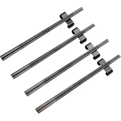 Vargen & Thor Frost Svart Rustfritt Stål Spisepinner - 4 Par Vargen & Thor Frost Svart Rustfritt Stål Spisepinner - 4 Par