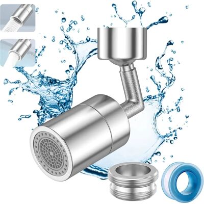 Vinabo Universeel sproeifilter - 720° draaibaar badkamerkraanaccessoire Vinabo Universeel sproeifilter - 720° draaibaar badkamerkraanaccessoire