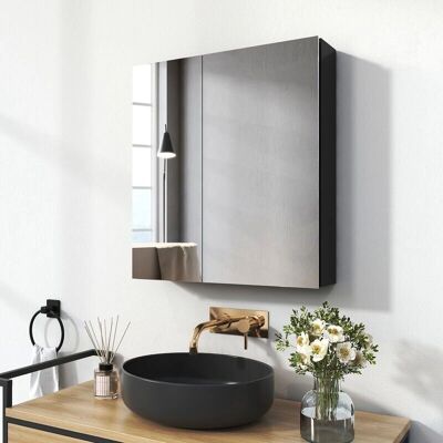 Emke Badspiegelschrank 60x65cm Doppelspiegel - Badezimmer Aufbewahrung Emke Badspiegelschrank 60x65cm Doppelspiegel - Badezimmer Aufbewahrung