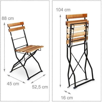 Silla de jardín natural B2X - Pack de 4 Silla de jardín natural B2X - Pack de 4