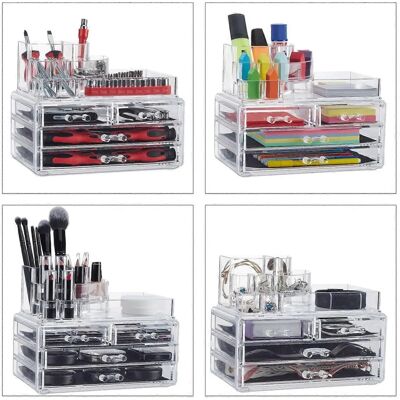 B2X Contenitore per Trucco con 4 Cassetti - Make-up Storage B2X Contenitore per Trucco con 4 Cassetti - Make-up Storage