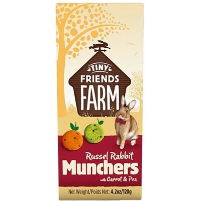 Supreme Petfoods Tiny Friends Farm Russel Rabbit Munchers - Friandises pour animaux - Publicité Supreme Petfoods Tiny Friends Farm Russel Rabbit Munchers - Friandises pour animaux - Publicité