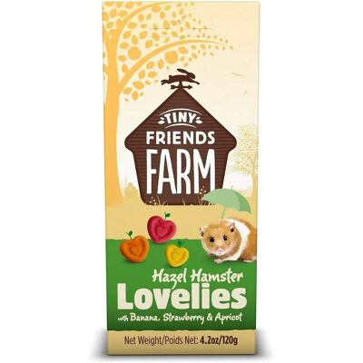 Supreme Petfoods Hazel Hamster Lovelies à la Banane, Fraise & Abricot - Friandises pour Animaux - Publicité Supreme Petfoods Hazel Hamster Lovelies à la Banane, Fraise & Abricot - Friandises pour Animaux - Publicité