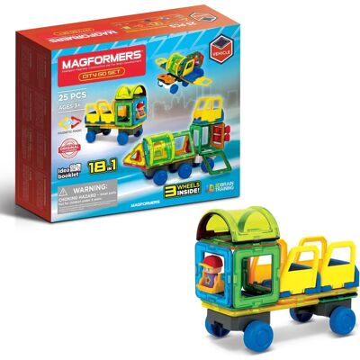 Magformers City Go Set - Magnetyczny zestaw 25 elementów Magformers City Go Set - Magnetyczny zestaw 25 elementów