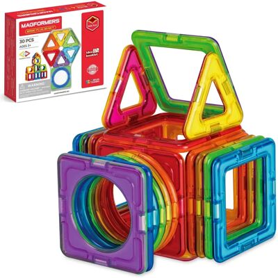 Ensemble Basic Plus Magformers - 30 Pièces - Jouets Magnétiques Ensemble Basic Plus Magformers - 30 Pièces - Jouets Magnétiques
