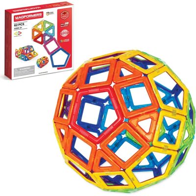 Magformers Magnetyczne Zabawki - 62 Elementy - Wielokolorowe Magformers Magnetyczne Zabawki - 62 Elementy - Wielokolorowe