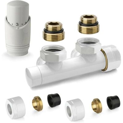 Kit de válvula térmostática cuadrada blanca APM - Kit de válvula Kit de válvula térmostática cuadrada blanca APM - Kit de válvula
