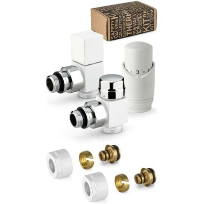 Kit de Válvula Termostática Blanca y Cromo - APM - Radiadores Modernos Kit de Válvula Termostática Blanca y Cromo - APM - Radiadores Modernos