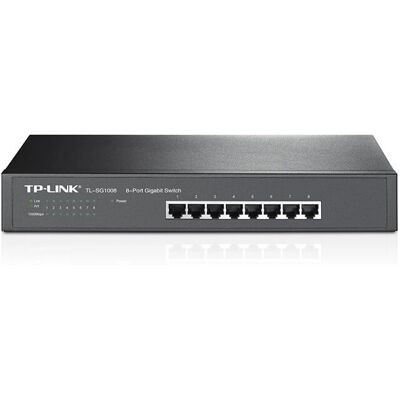 Switch Gigabit TP-Link TL-SG1008 cu 8 porturi - Negru Switch Gigabit TP-Link TL-SG1008 cu 8 porturi - Negru