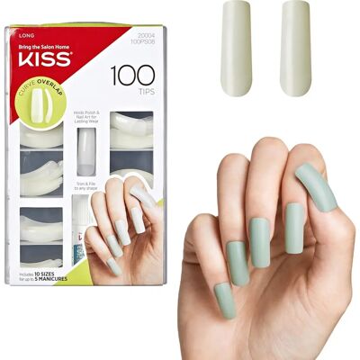 Kiss Marke Bogen Überlappung Künstliche Nagelspitzen - 100 Stück Kiss Marke Bogen Überlappung Künstliche Nagelspitzen - 100 Stück