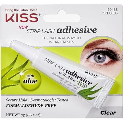 Colle transparente à l'Aloe Vera Kiss EverEz pour faux cils - 7 g - Publicité Colle transparente à l'Aloe Vera Kiss EverEz pour faux cils - 7 g - Publicité