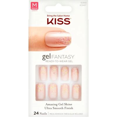 KISS Gel Fantasy Valmiit geelilakat - Lyhyt, Neliön muoto - 24 kpl KISS Gel Fantasy Valmiit geelilakat - Lyhyt, Neliön muoto - 24 kpl