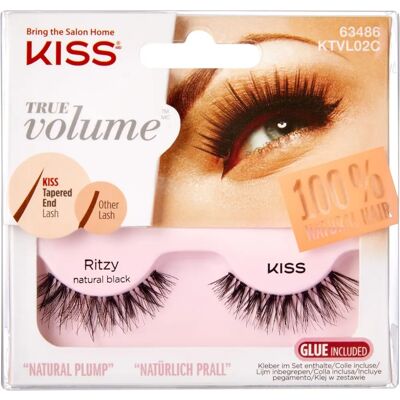 Kiss True Volume Ritzy False Eyelashes - Natural Black Kiss True Volume Ritzy False Eyelashes - Natural Black