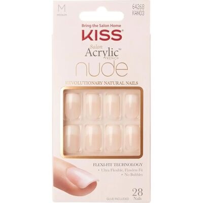 Kiss My Face - Model 64268 - Natural Nude Acrylic Nails - French Manicure Kiss My Face - Model 64268 - Natural Nude Acrylic Nails - French Manicure