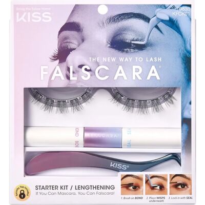 Kiss My Face - Falscara zestaw startowy do rzęs - Zestaw do nakładania sztucznych rzęs Kiss My Face - Falscara zestaw startowy do rzęs - Zestaw do nakładania sztucznych rzęs