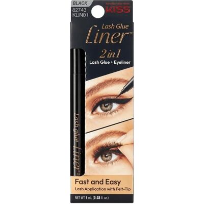 Kiss My Face - Lipici pentru gene și eyeliner - Negru - 0,7 ml Kiss My Face - Lipici pentru gene și eyeliner - Negru - 0,7 ml