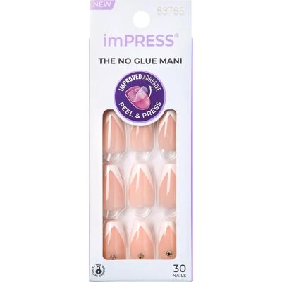 Impress Unhas Postiças - Tono Francês, Médio - Unhas Postiças Impress Unhas Postiças - Tono Francês, Médio - Unhas Postiças
