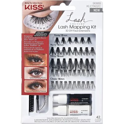 KISS Falska Ripset, Lash Mapping Kit - Helppokäyttöinen, Salonkitasoinen KISS Falska Ripset, Lash Mapping Kit - Helppokäyttöinen, Salonkitasoinen