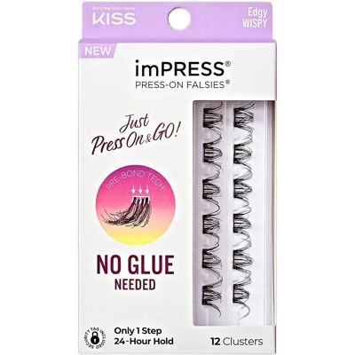 Pestañas postizas Edgy Wispy de Kiss imPRESS - 12 unidades Pestañas postizas Edgy Wispy de Kiss imPRESS - 12 unidades