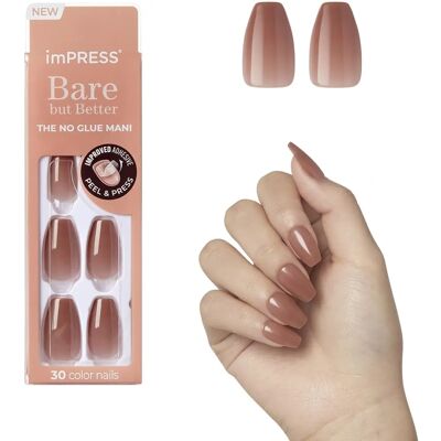 Kiss imPRESS Bare but Better Flare - Falske negler - 30 stk Kiss imPRESS Bare but Better Flare - Falske negler - 30 stk
