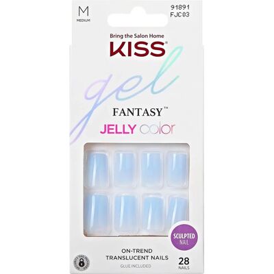 Kiss Gel Fantasy Jelly Color unghie finte - 28 pz Kiss Gel Fantasy Jelly Color unghie finte - 28 pz