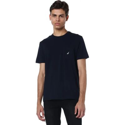 Nautica Navy Blue Solid T-shirt - T-shirt Nautica Navy Blue Solid T-shirt - T-shirt