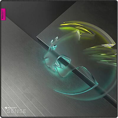 Tapis de souris gaming ROCCAT Sense Icon - Noir, Gris - Publicité Tapis de souris gaming ROCCAT Sense Icon - Noir, Gris - Publicité