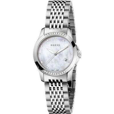 Gucci YA126510 G-Timeless Perlmutt Damenuhr Gucci YA126510 G-Timeless Perlmutt Damenuhr