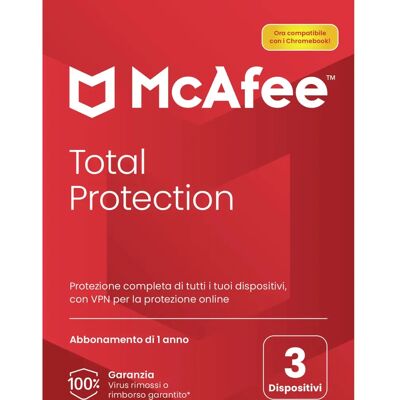 McAfee Total Protection 3 Dispositivi - Software Antivirus McAfee Total Protection 3 Dispositivi - Software Antivirus