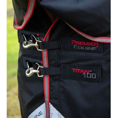 PREMIER EQUINE Titan 100 couverture pour cheval - Imperméable et respirante - Publicité PREMIER EQUINE Titan 100 couverture pour cheval - Imperméable et respirante - Publicité