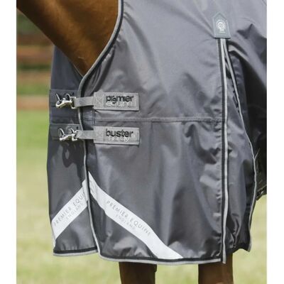 Couverture imperméable Premier Equine Buster Hardy - Gris - 213cm - Publicité Couverture imperméable Premier Equine Buster Hardy - Gris - 213cm - Publicité