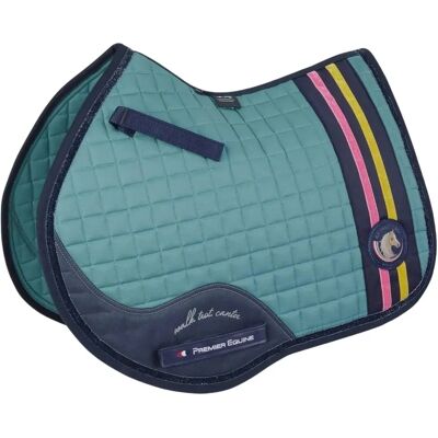 Premier Equine Baumwoll-Sattelpad - Blau - GP / Jump Glitter Premier Equine Baumwoll-Sattelpad - Blau - GP / Jump Glitter