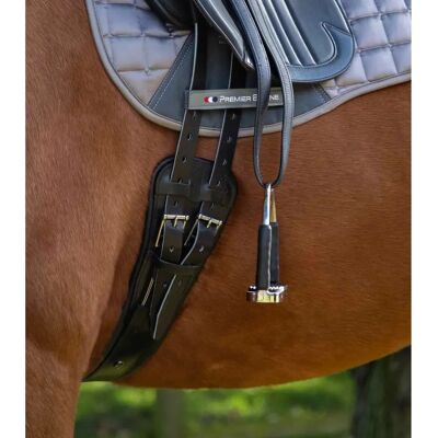 Premier Equine Davoli Leder Cinch - Schwarz - 55cm - Pferdeausrüstung Premier Equine Davoli Leder Cinch - Schwarz - 55cm - Pferdeausrüstung