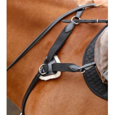 Premier Equine Invorio Pferdebrustpanzer - Verstellbares Leder, Polsterung, D-Ringe Premier Equine Invorio Pferdebrustpanzer - Verstellbares Leder, Polsterung, D-Ringe